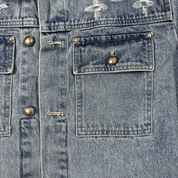 Louis Vuitton Single Breasted Lapel Collar Long Sleeved Denim Jacket - Picture 3 of 6